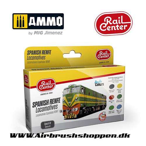 AMMO.R-1000 Spanish Renfe Locomotives Epoch IV - 6 x 15 ml